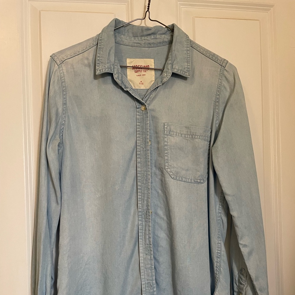 MOSSIMO SOFT DENIM chambray very light blue ￼ medium women’s